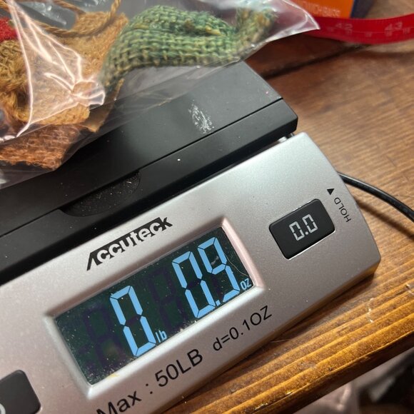 Vintage Burlap & Plastic Elf Decoration With Green Legs Red Scarf Made in Japan - Picture 10 of 10